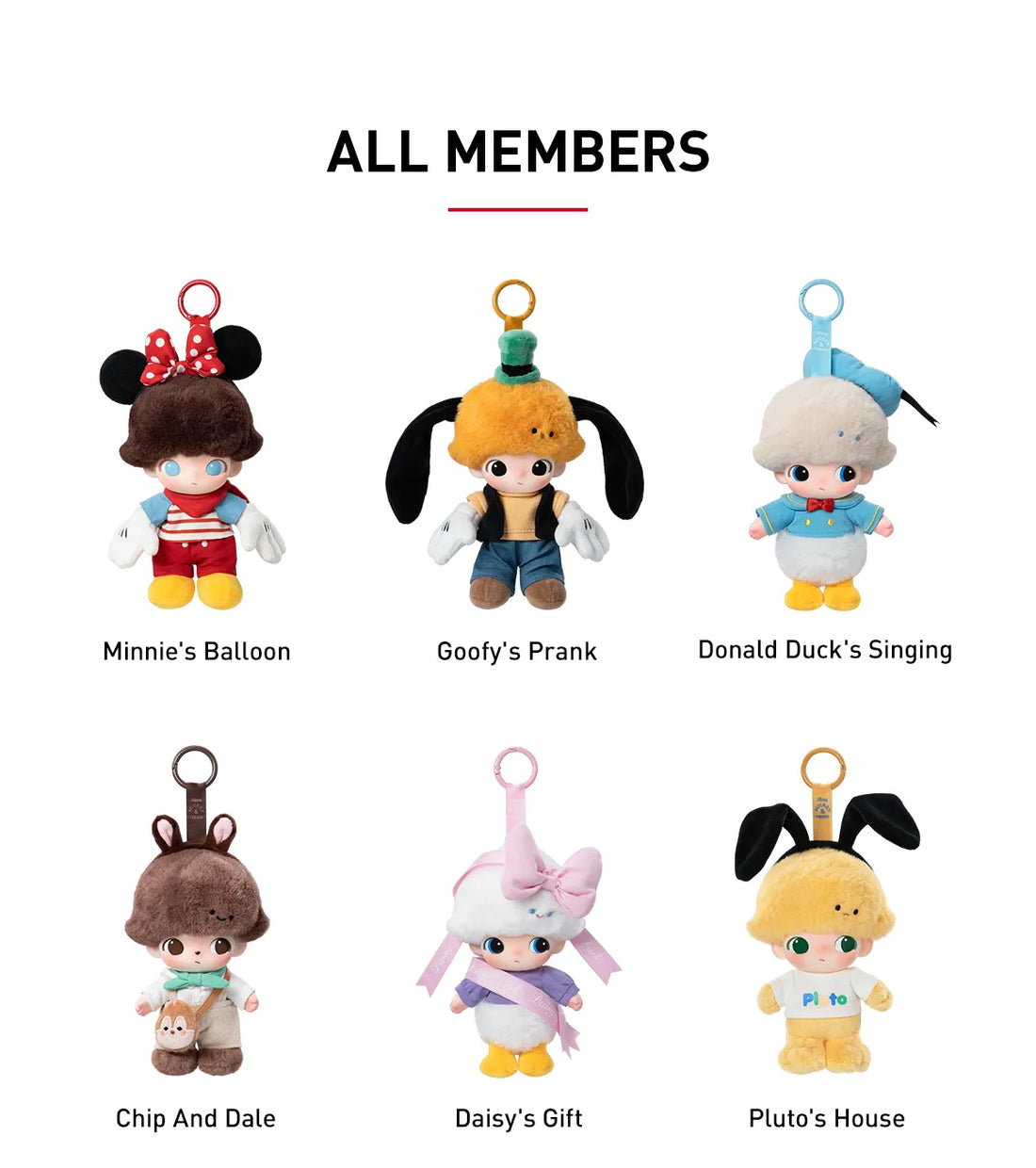 DIMOO WORLD × DISNEY Series-Vinyl Plush Keychain Blind Box (Sold per piece)