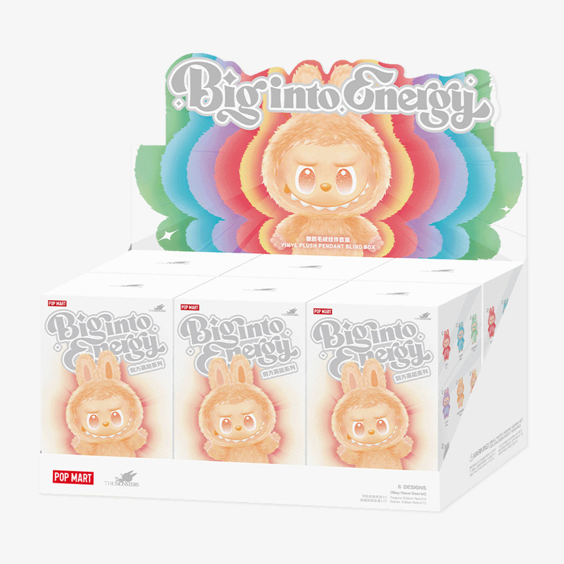Popmart Labubu THE MONSTERS - Big into Energy Series-Vinyl Plush Pendant Blind Box (Sold per piece) V3