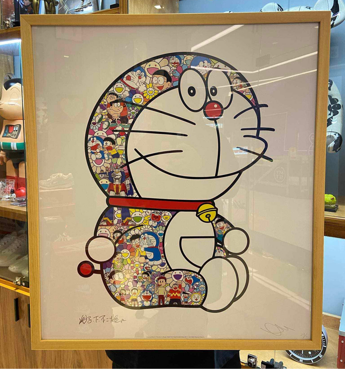 Takashi Murakami Sitting Doraemon Its hard every day, Nobita-kun Print (Signed, Edition of 300) FRAMED