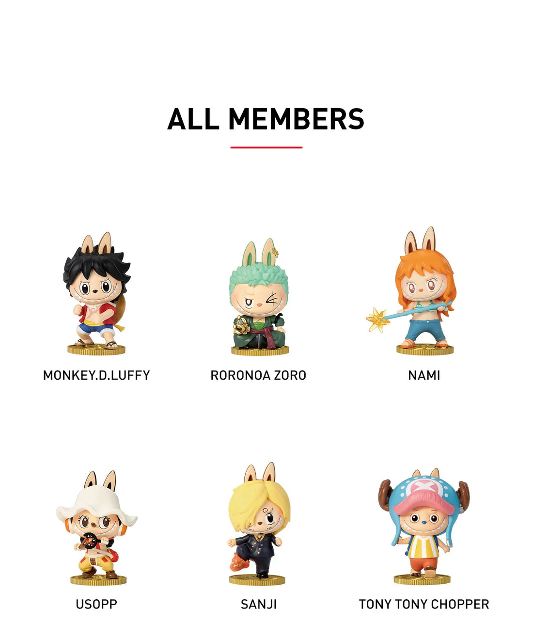 THE MONSTERS × One Piece Series Figures (Sold per piece)