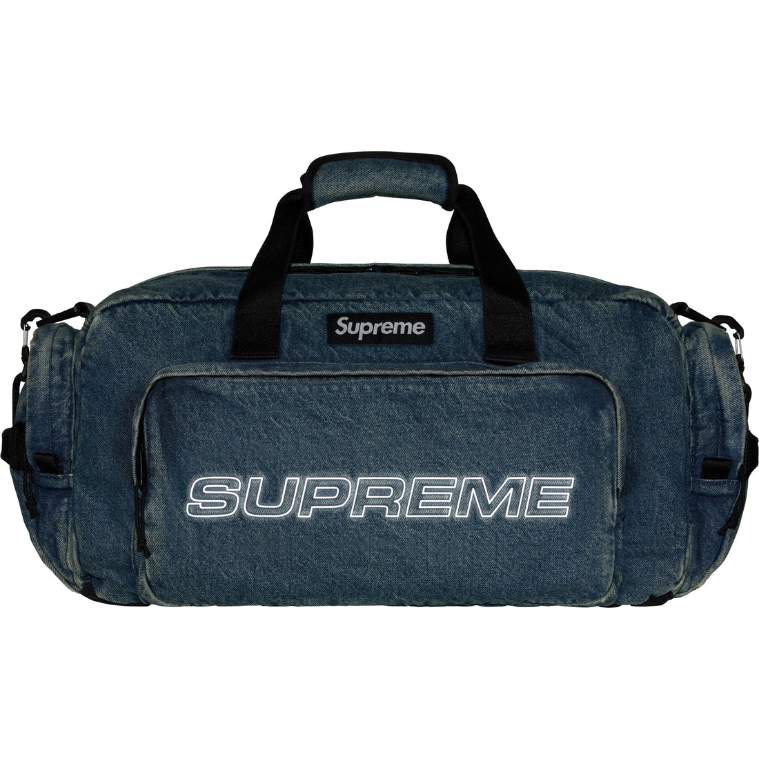 Supreme Denim Duffle Bag Washed Indigo