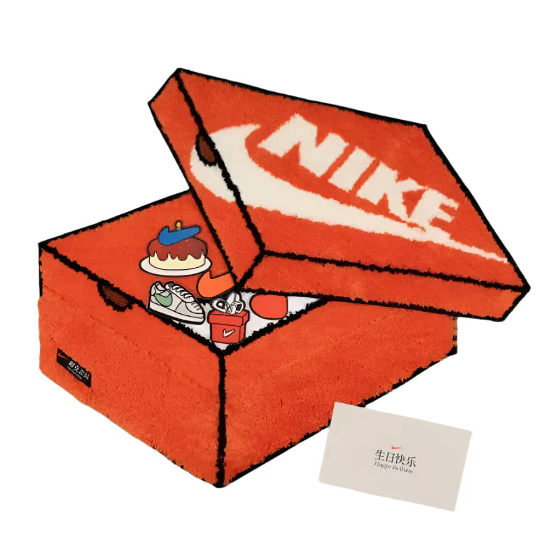 Nike Classic Shoe Box DIY Collage Shaped Floor Mat Carpet