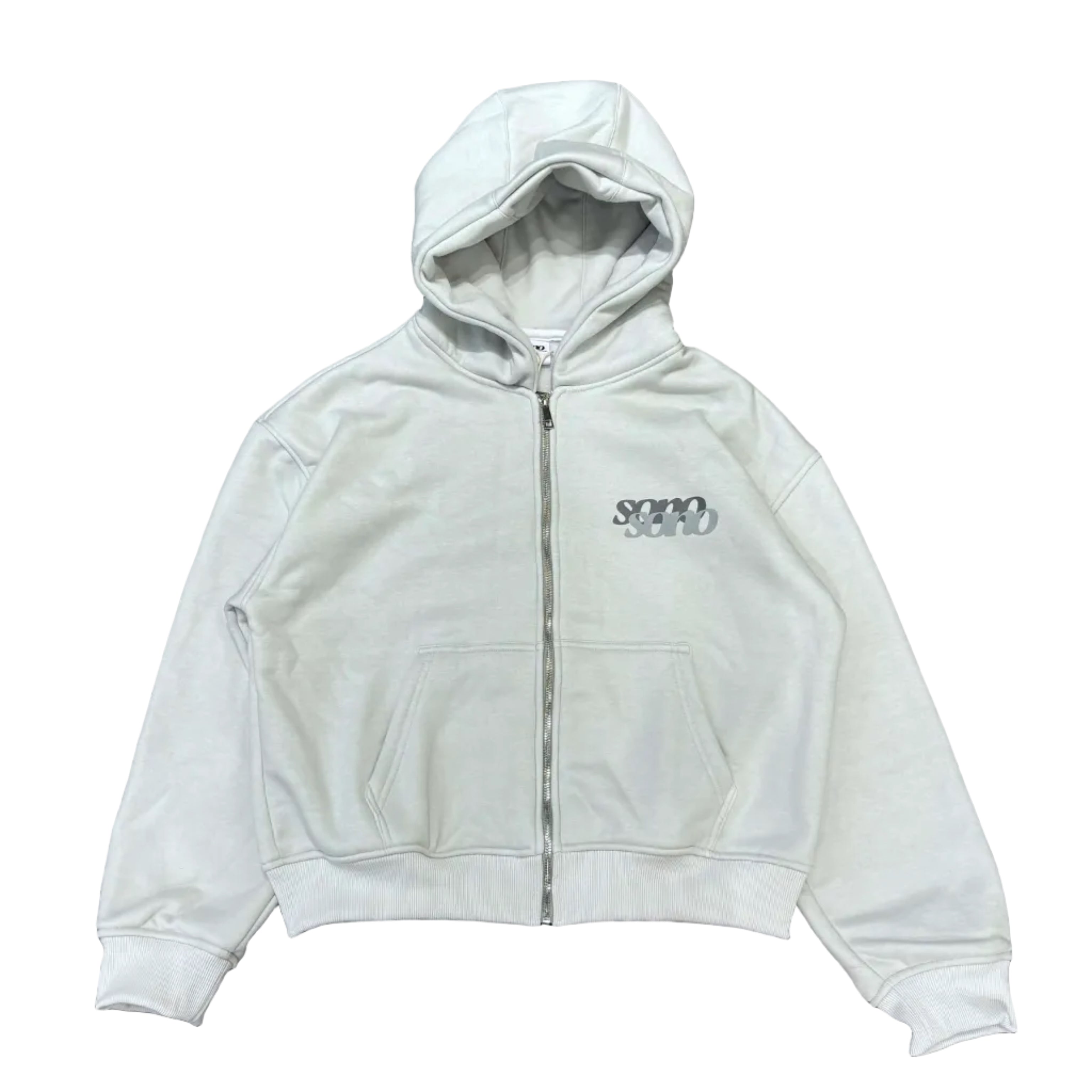 CLANE SHEER AIRY ZIP HOODIE Airy Zip Hoodie - Gray