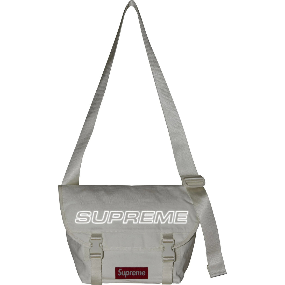 Supreme Denim Messenger Bag White