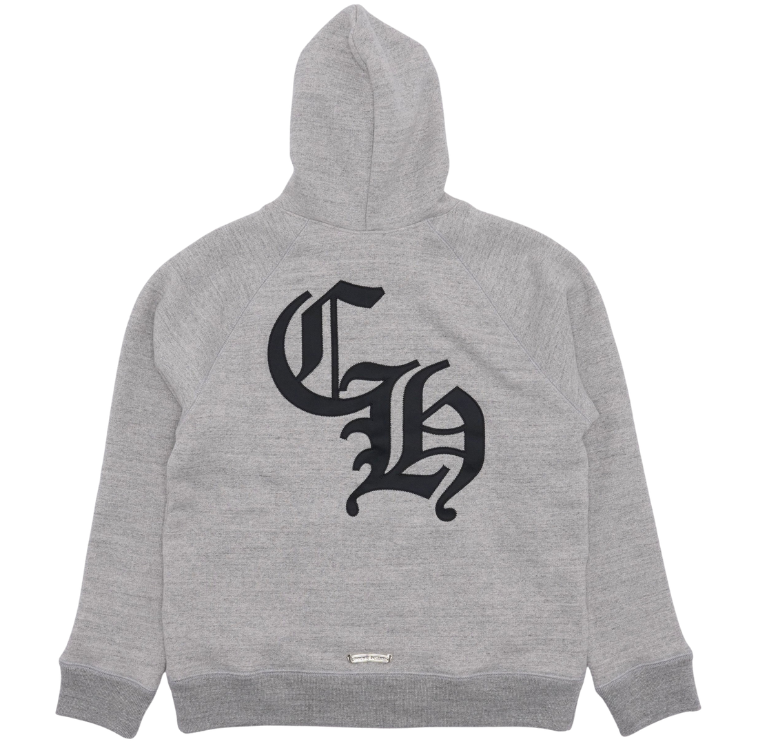 Chrome Hearts Cemetery Cross Patch Hoodie Grey