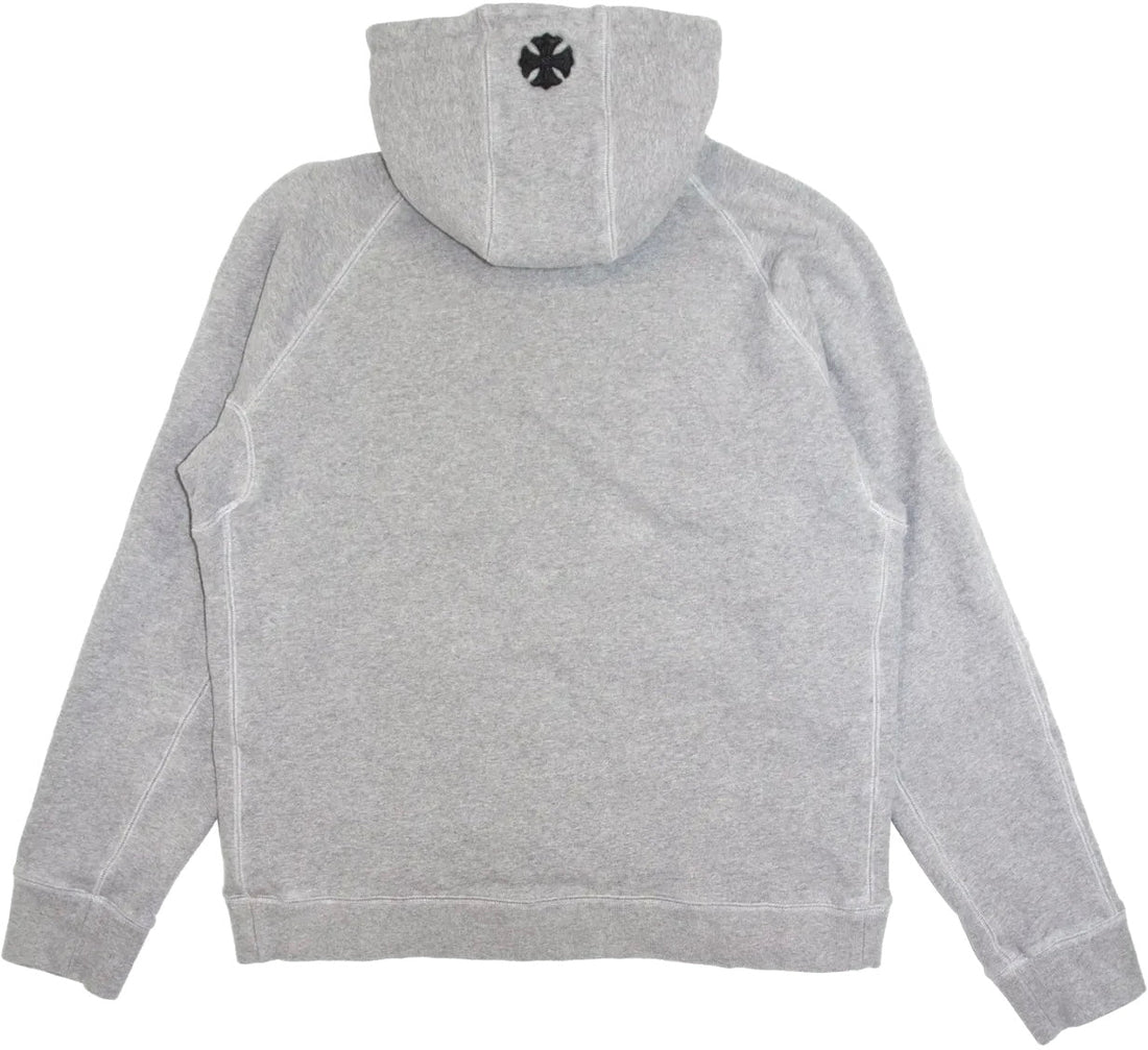Chrome Hearts GRP Y NOT Leather Patchwork Grey Hoodie