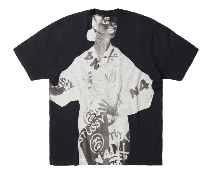 Stussy Lady Paris Pig. Dyed Tee Faded Black