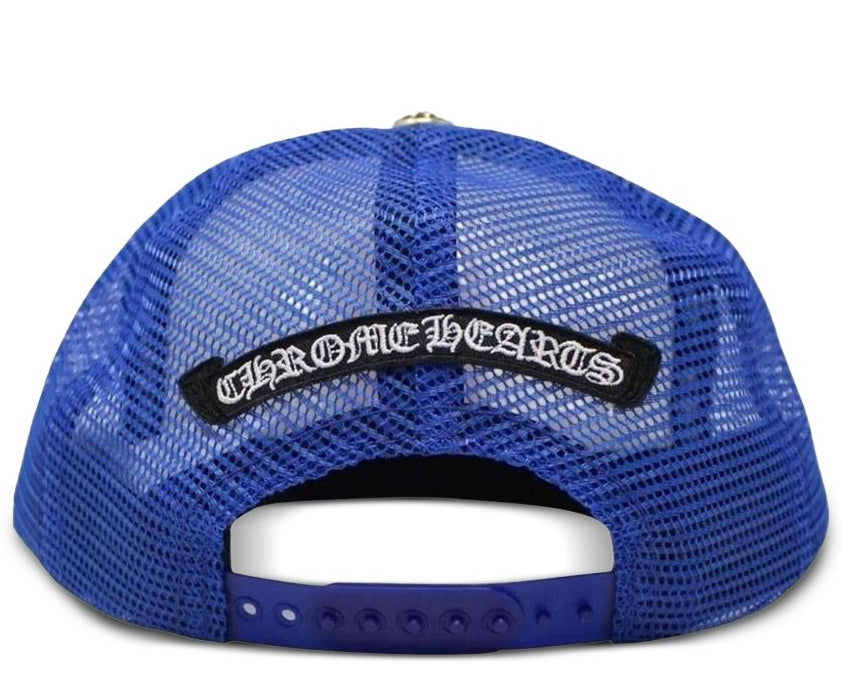 Chrome Hearts Eyechart Trucker Hat Blue/White/Red