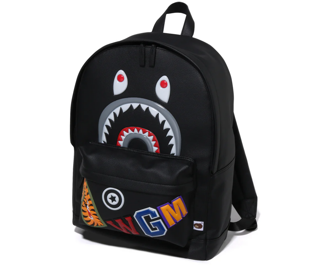 A Bathing Ape Men Backpack Shark Day Pack