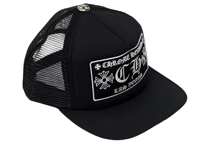 Chrome Hearts CH Las Vegas Trucker Hat Black/Black
