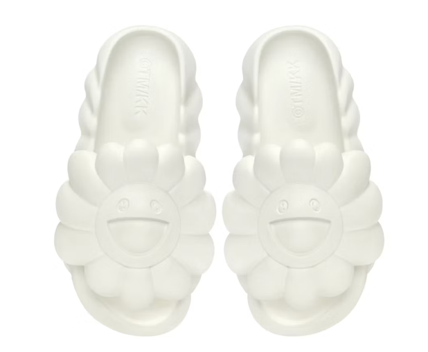 Takashi Murakami Ohana Full-Bloom Slide Star White
