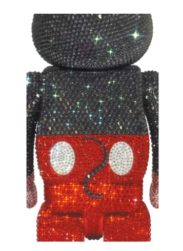 Bearbrick Crystal Decorate Mickey Mouse 400% Red & White Ver.