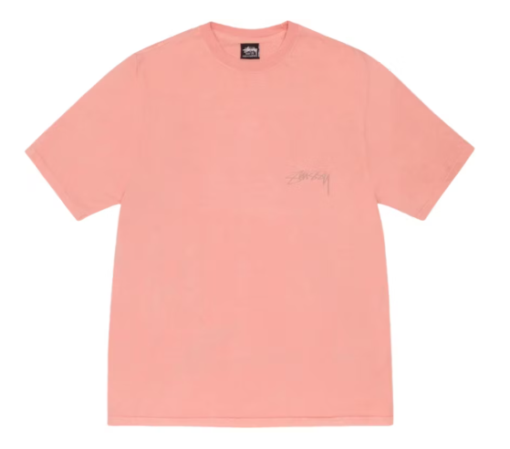 Stussy Smooth Reverse Pigment Dyed Tee Coral