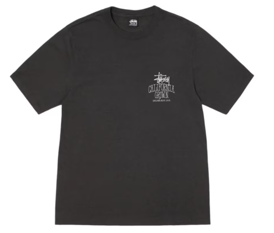 Stussy Cali Grown Pigment Dyed Tee Faded Black