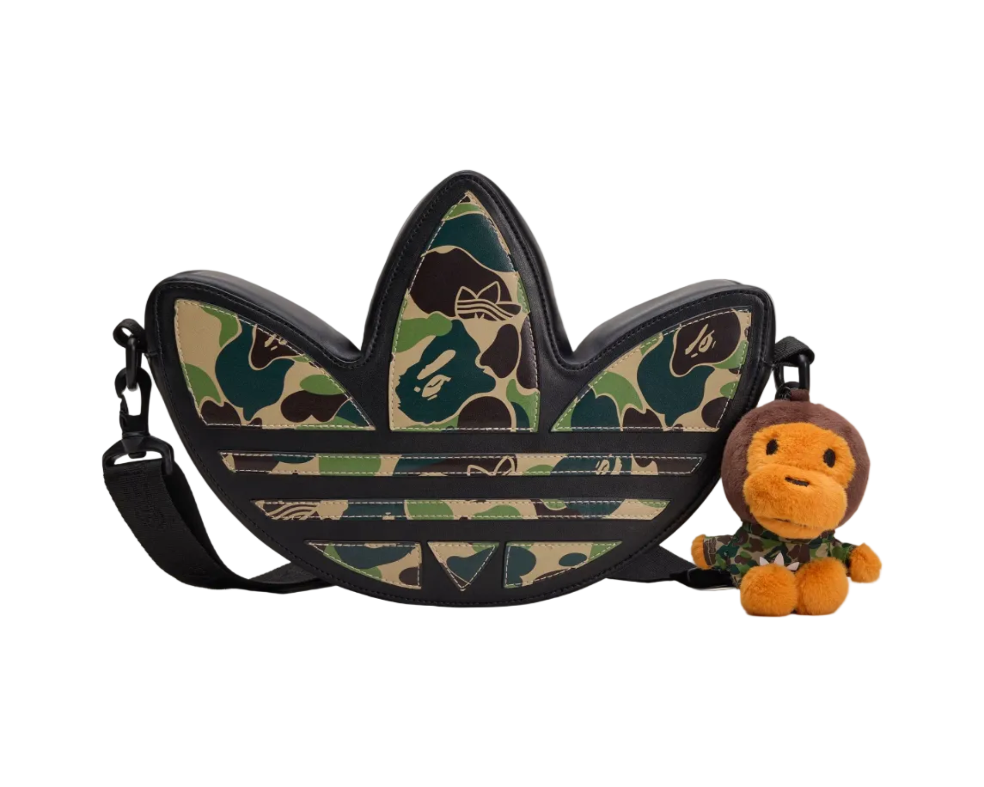 バッグ Bape x  Camo Trefoil Shoulder Bag Adidas x BAPE Camo Trefoil Shoulder Bag Black