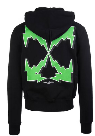 OFF-WHITE Bolt Arrows Hoodie Black - Main Image