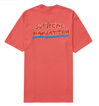 Supreme Manhattan Tee Bright Coral