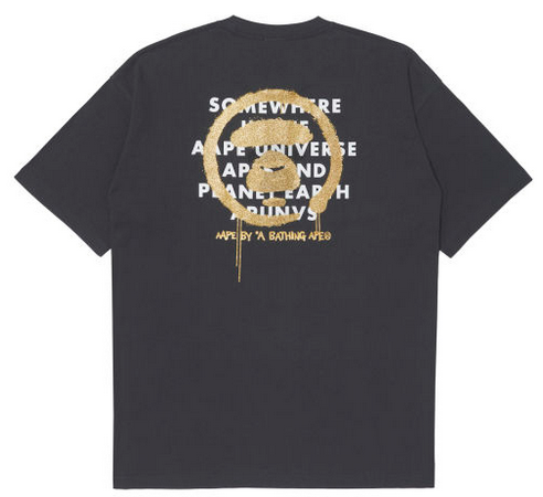 AAPE Moonface graphic-printed tee Dark Grey