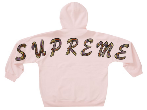 Supreme Beaded Hooded Sweatshirt Light Pink