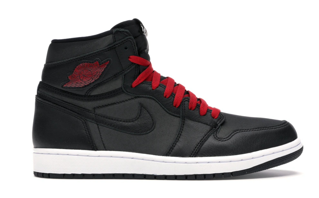 Jordan Retro High Black Satin Gym Red - Main Image