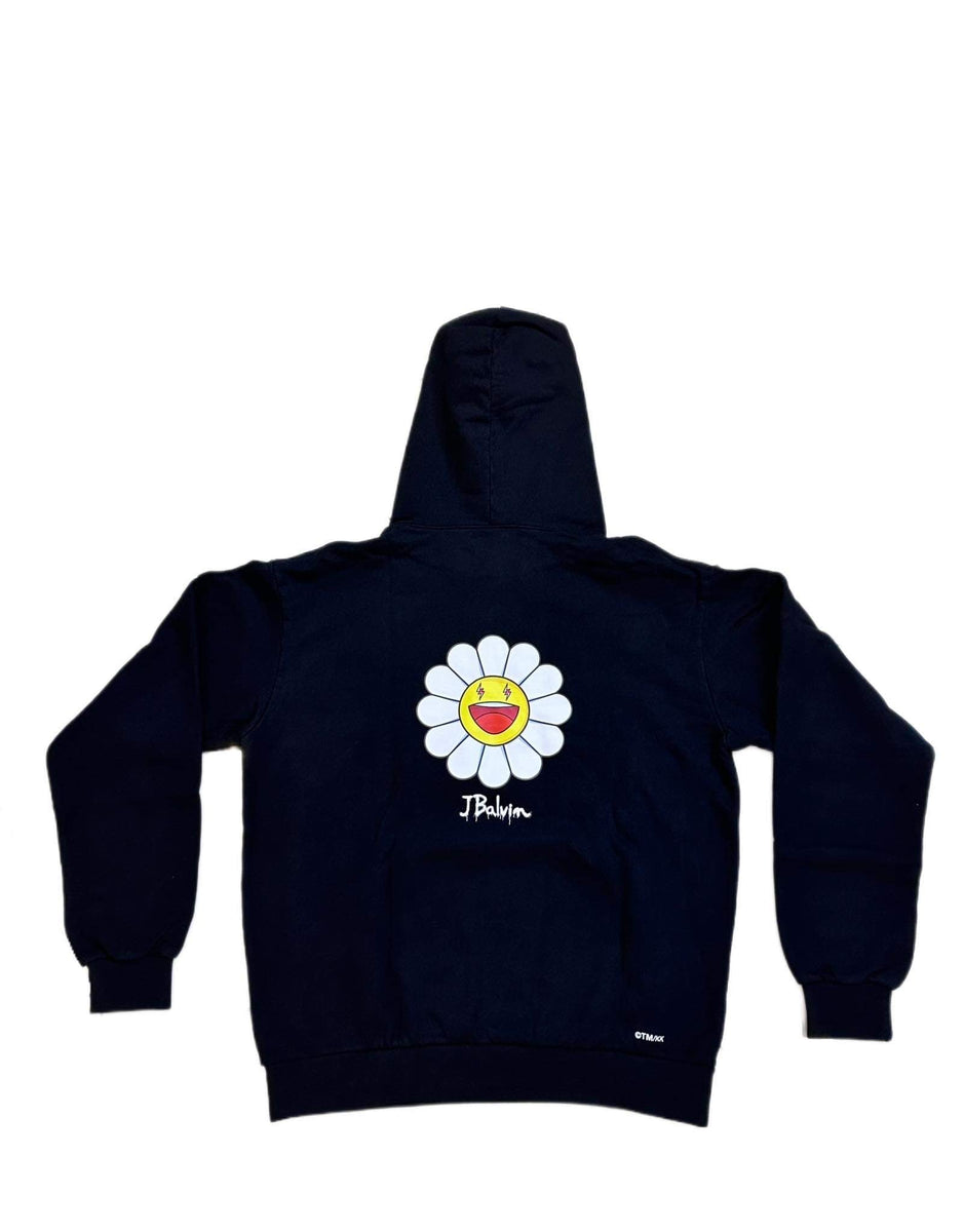 J Balvin Blanco Flower x Murakami Flower Hoodie Black – Pure Soles PH