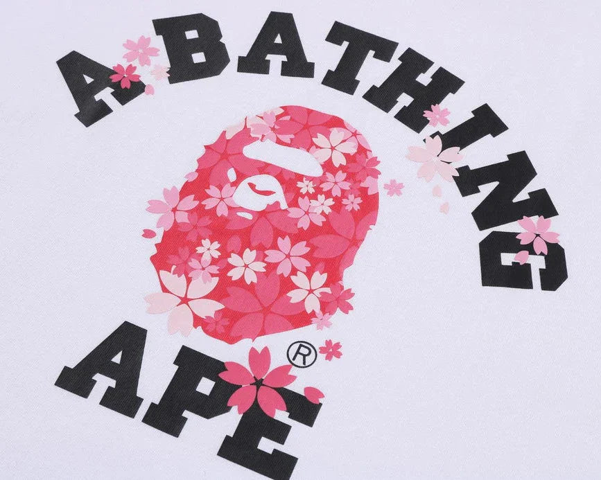 Bape Sakura College Tee White