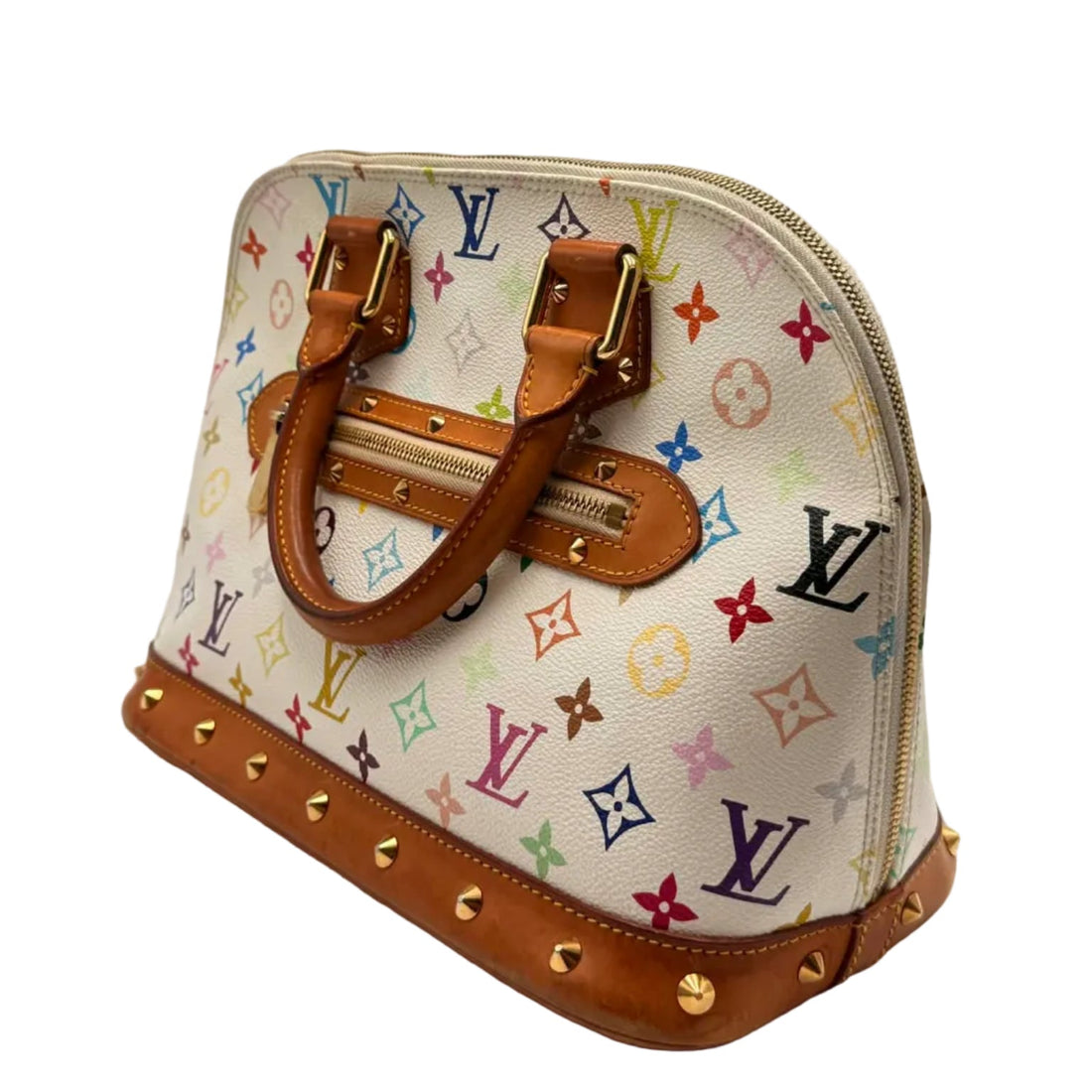 Louis Vuitton White Monogram Multicolore Canvas Alma PM Bag (Pre-owned) GCM4DQB