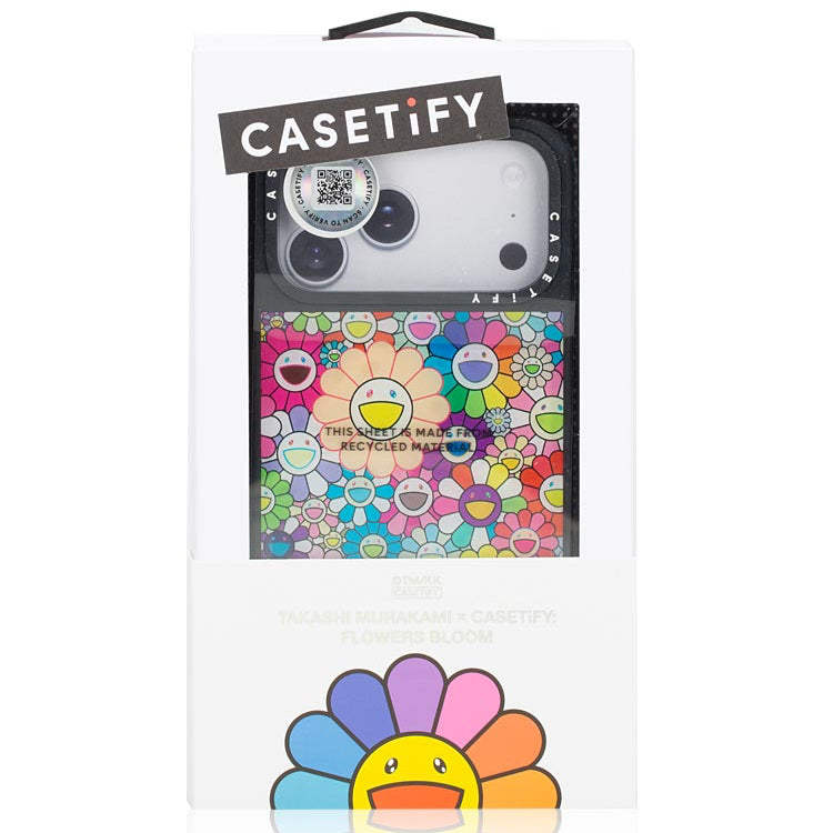 CASETIFY  x Takashi Murakami Flowers Bloom Rainbow iPhone 17 Pro Max Glaze Case Black