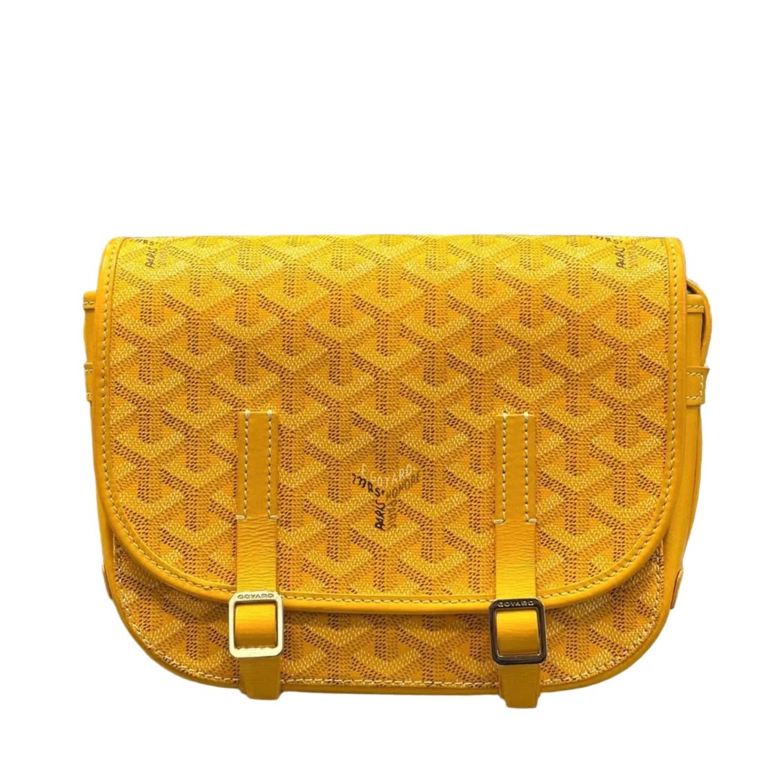 Goyard Goyardine Belvedere PM Shoulder Bag Yellow (Pre-Owned)