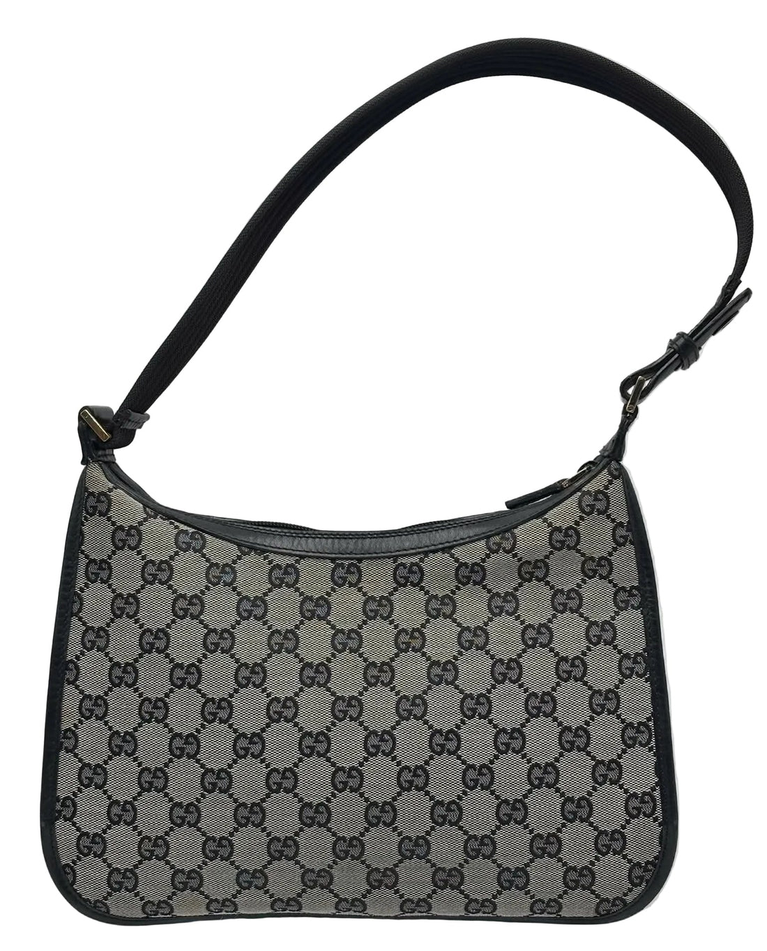 Gucci GG Canvas Hobo Leather Shoulder Bag (Pre-owned) K44VJ32