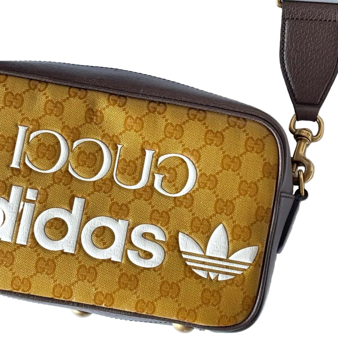 Gucci x adidas Small Shoulder Bag Beige/Brown (Like new) Q4BTY4X