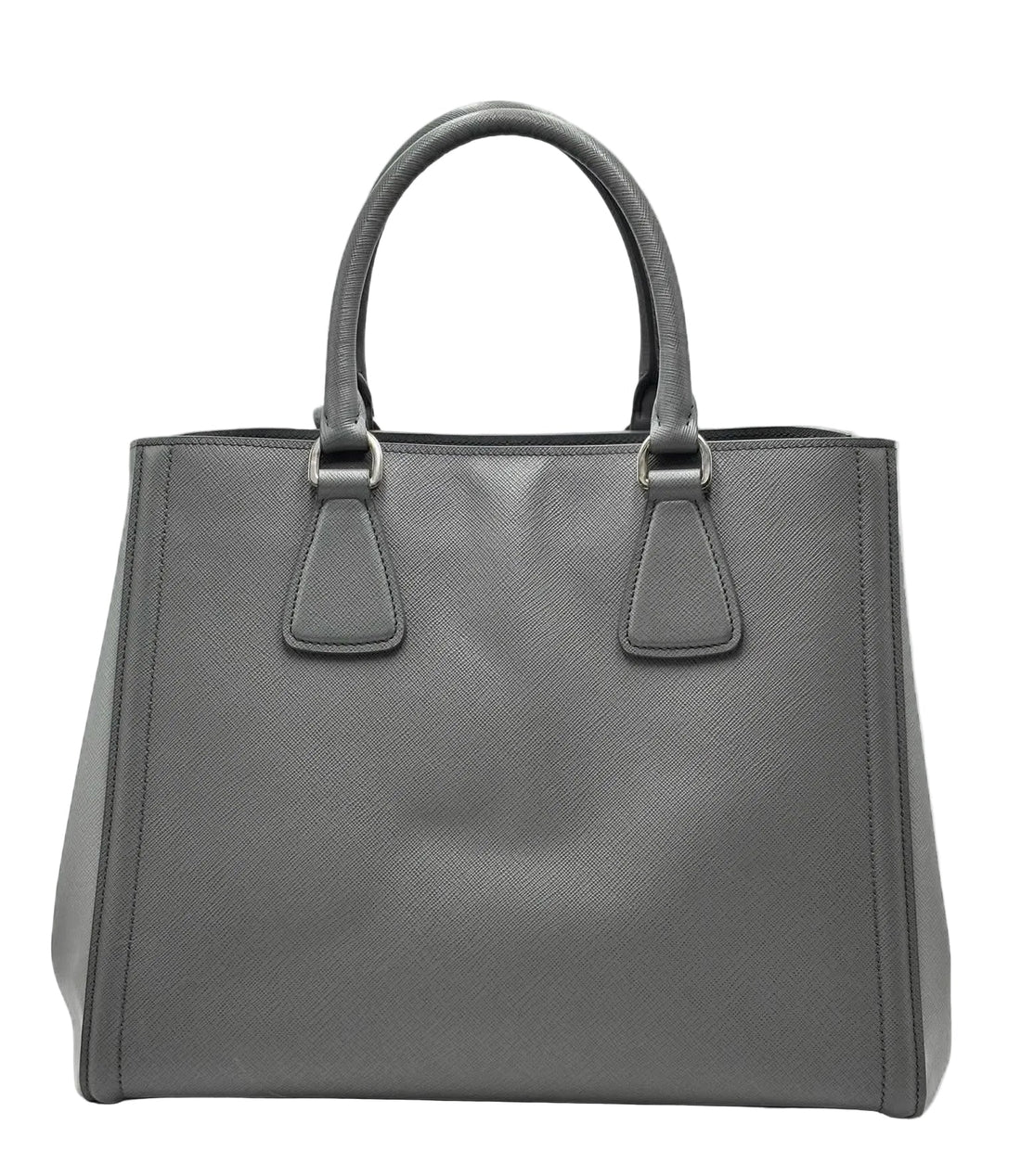 Prada 2015-2026 Medium Bicolor Saffiano Lux Galleria Satchel Grey (Like new) 8D976YD