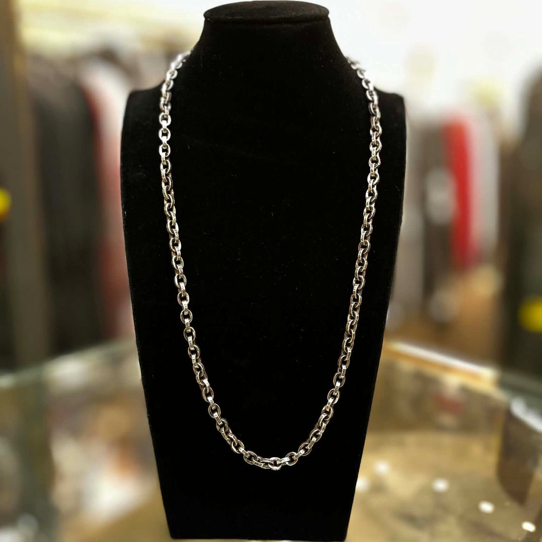 Chrome Hearts  Silver Paperchain Necklace 20” (Bnew)
