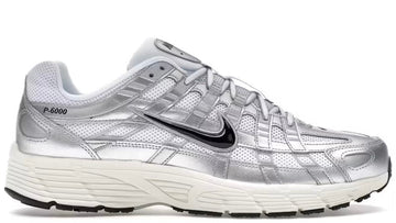Nike P-6000 White Metallic Silver Flat Silver Black