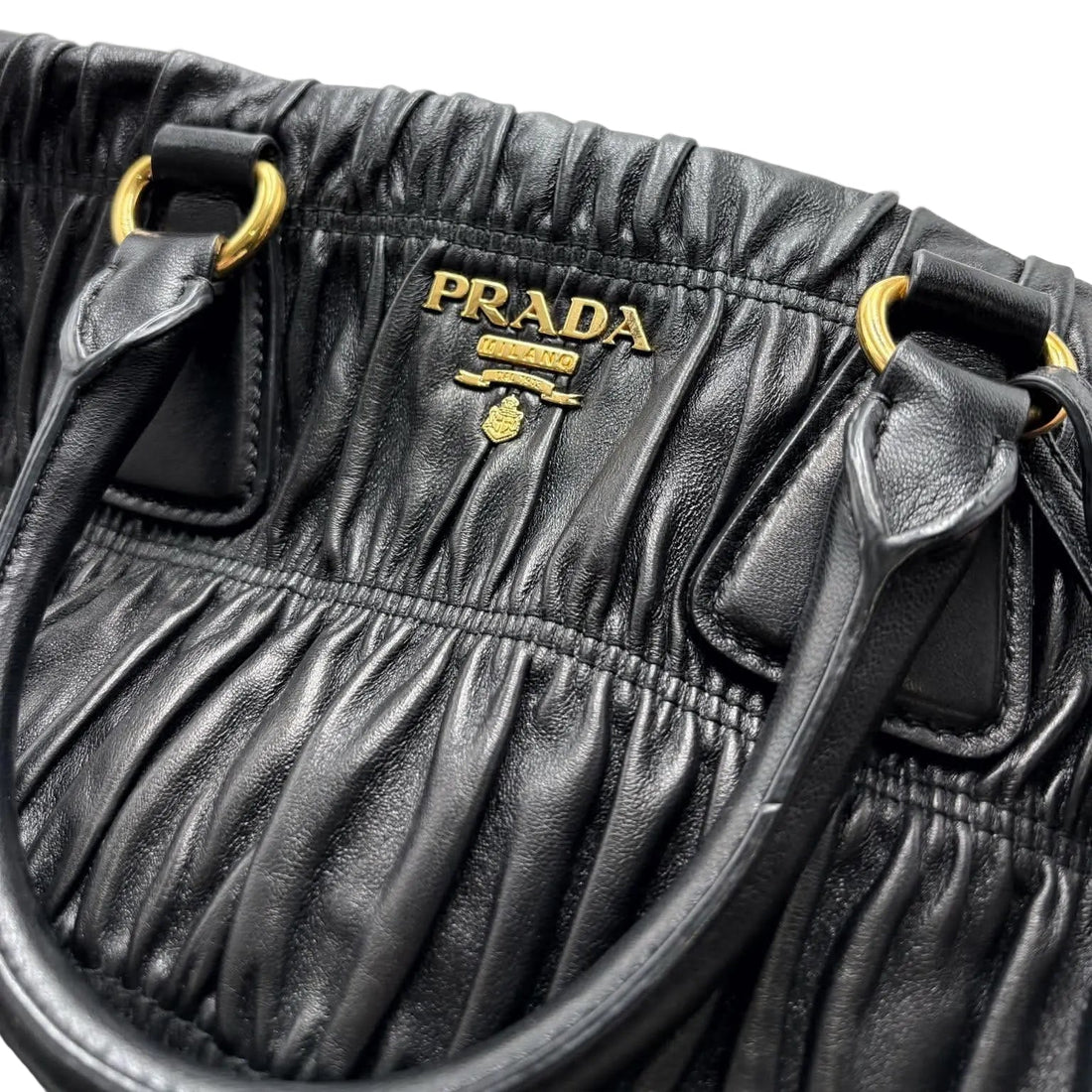 Prada Black Nappa Leather Gaufre Tote Bag (Pre-owned) XGY97GW