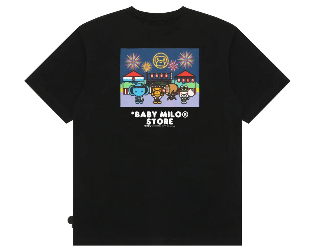 Baby Milo Regular Fit Fireworks Festival Tee Black