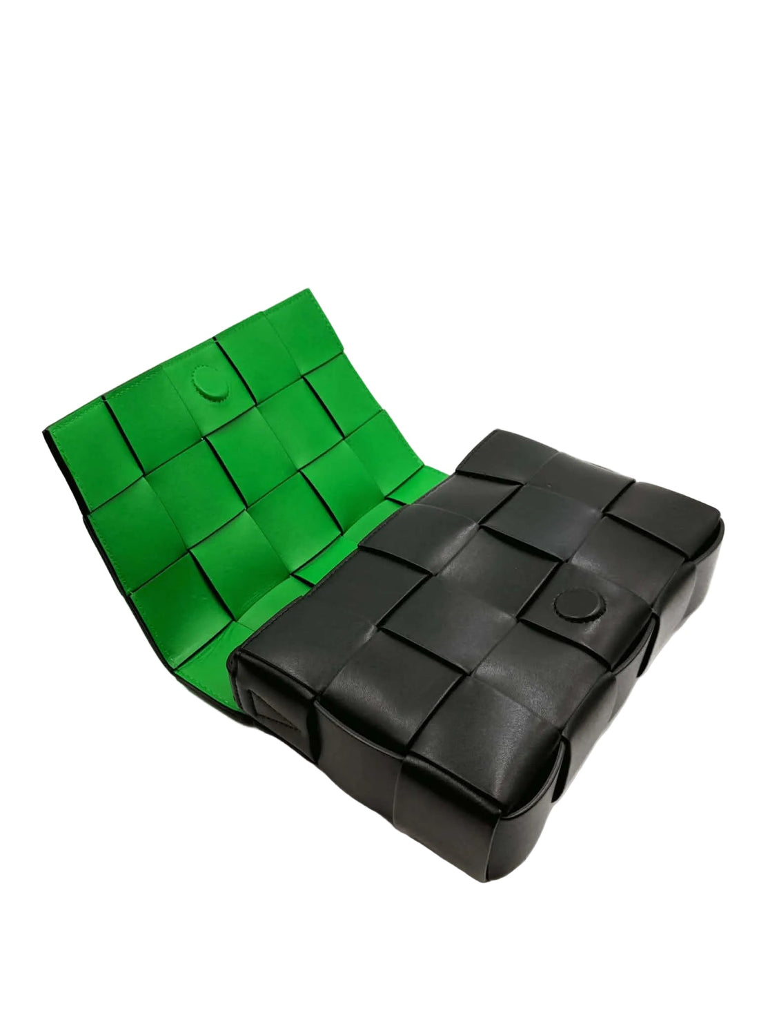 Bottega Veneta Cassette Crossbody Bag Black/Green (Like new)