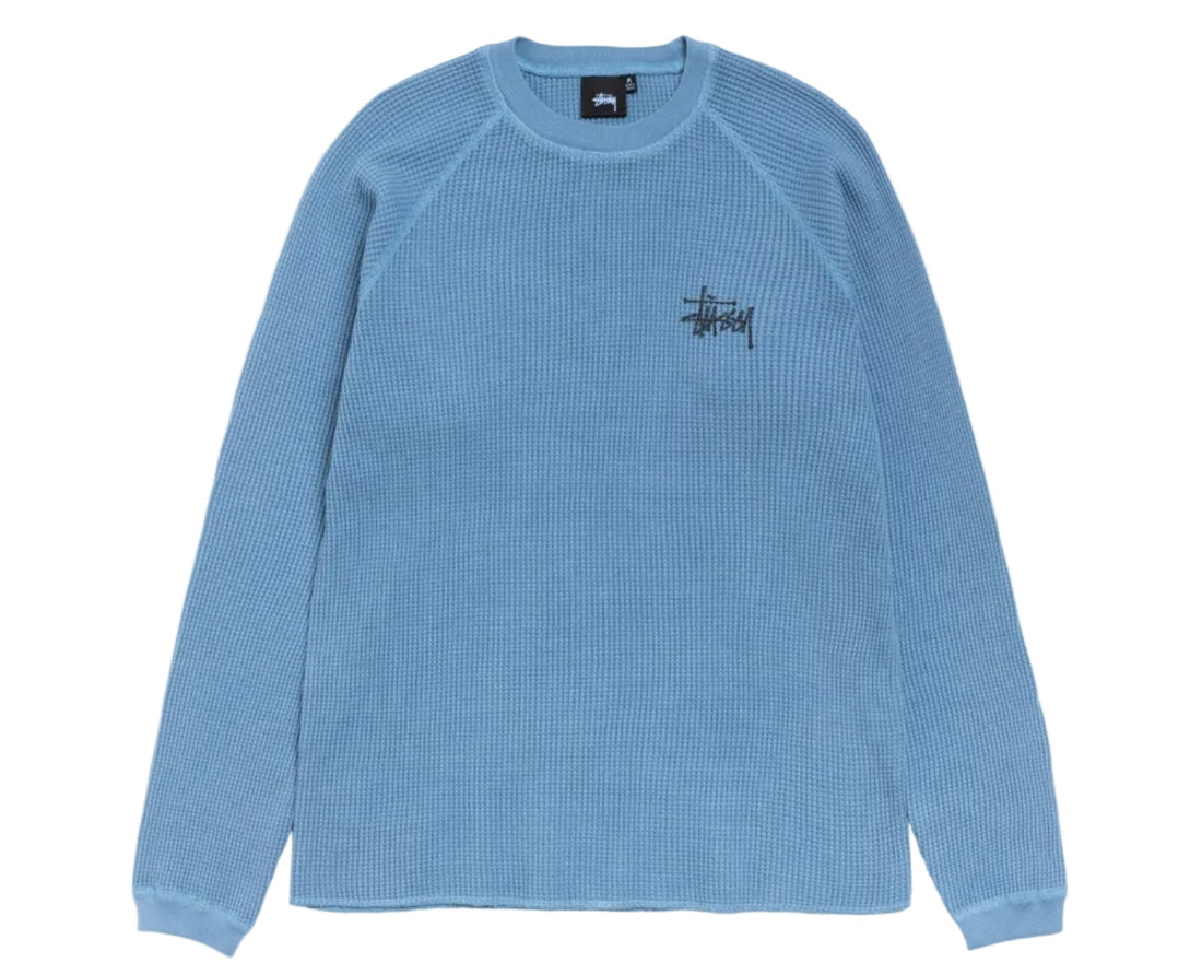 Stussy Raglan Thermal Basic Stock - Dust Blue