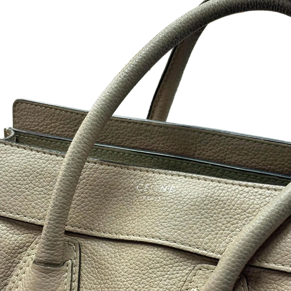 Celine Beige Leather Micro Luggage Tote (Pre-owned) 9M6GKHV