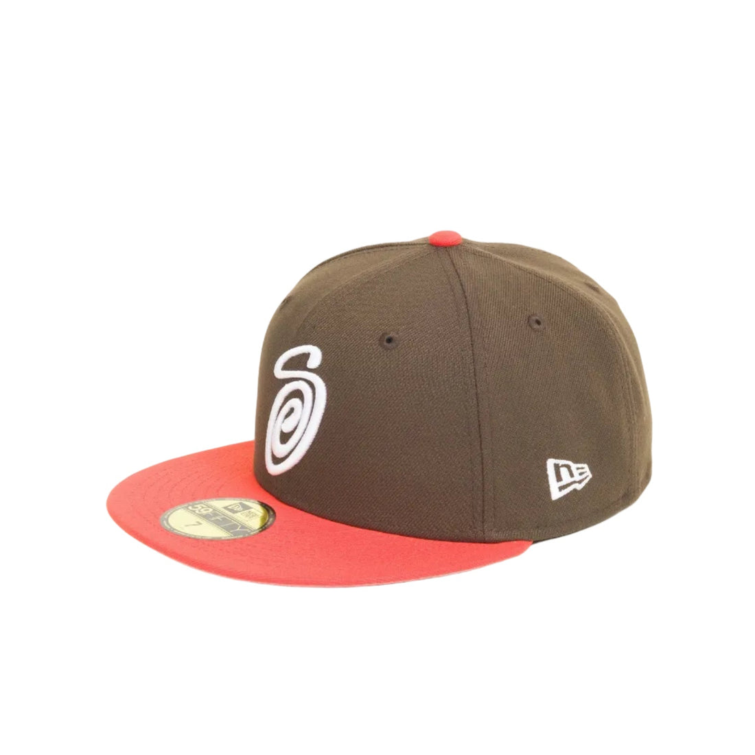 Stussy x New era 59Fifty Swirly S Cap Brown/Orange