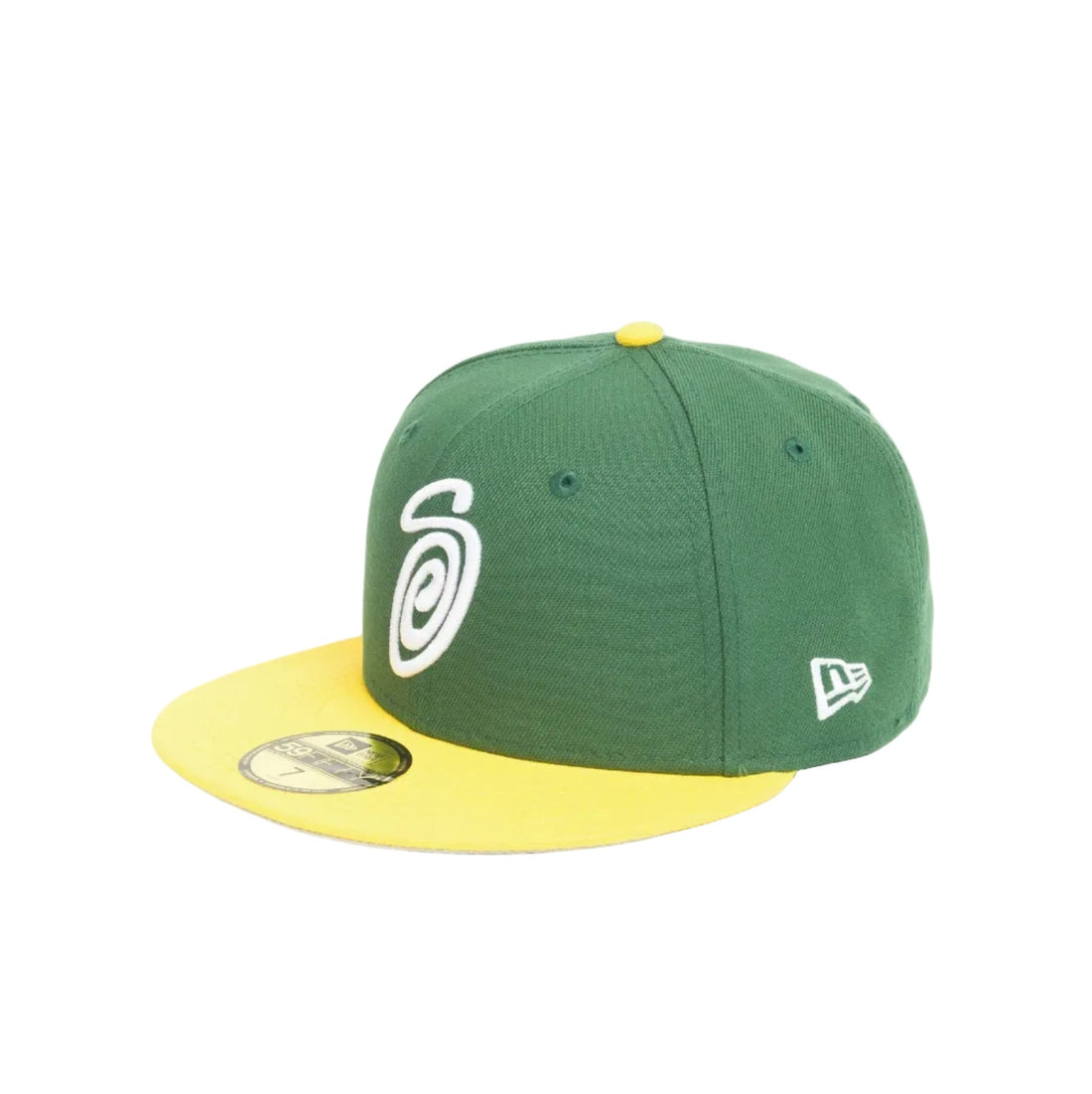 Stussy x New era 59Fifty Swirly S Cap Green/Yellow