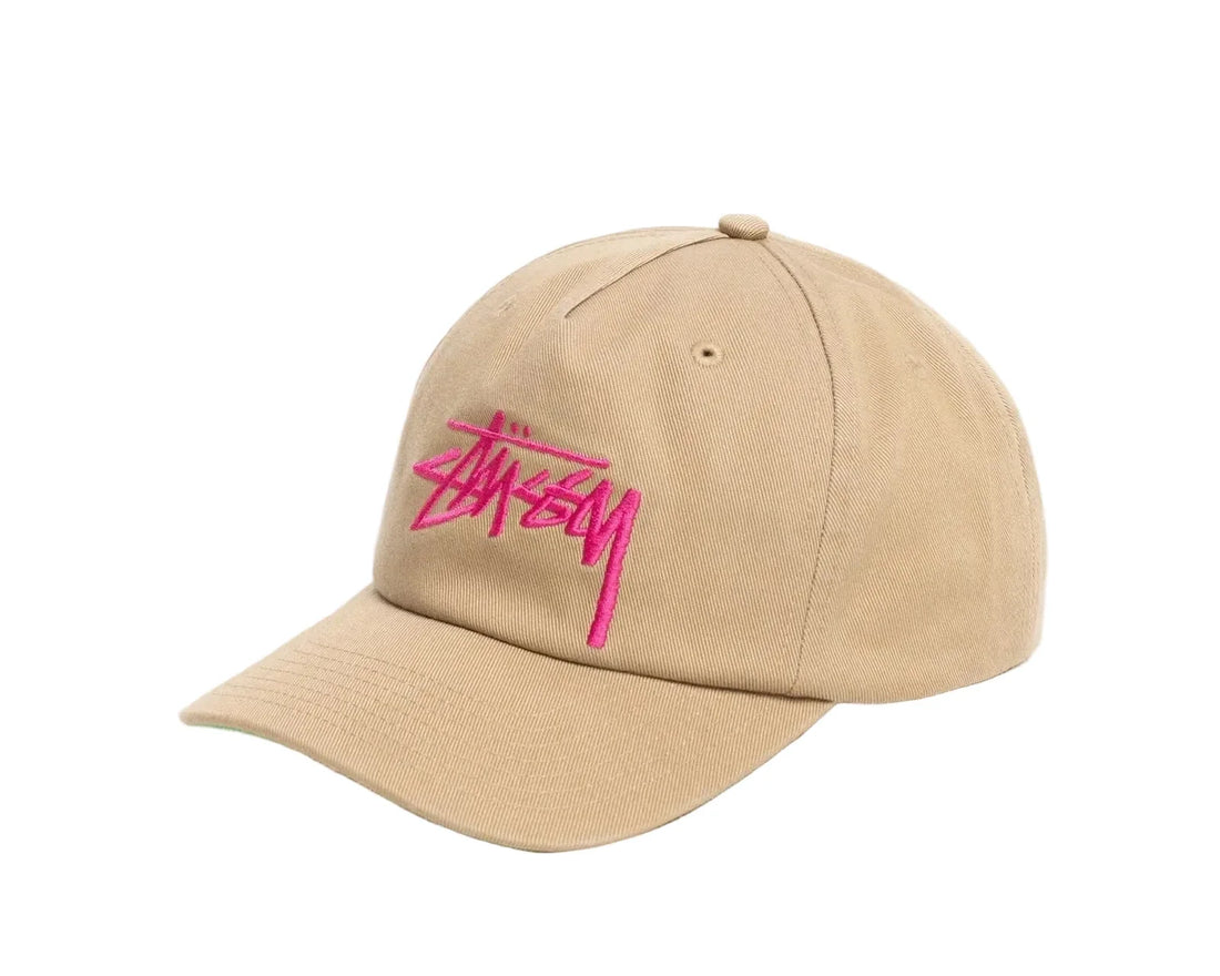Stussy Mid-Depth Big Stock Snapback Khaki
