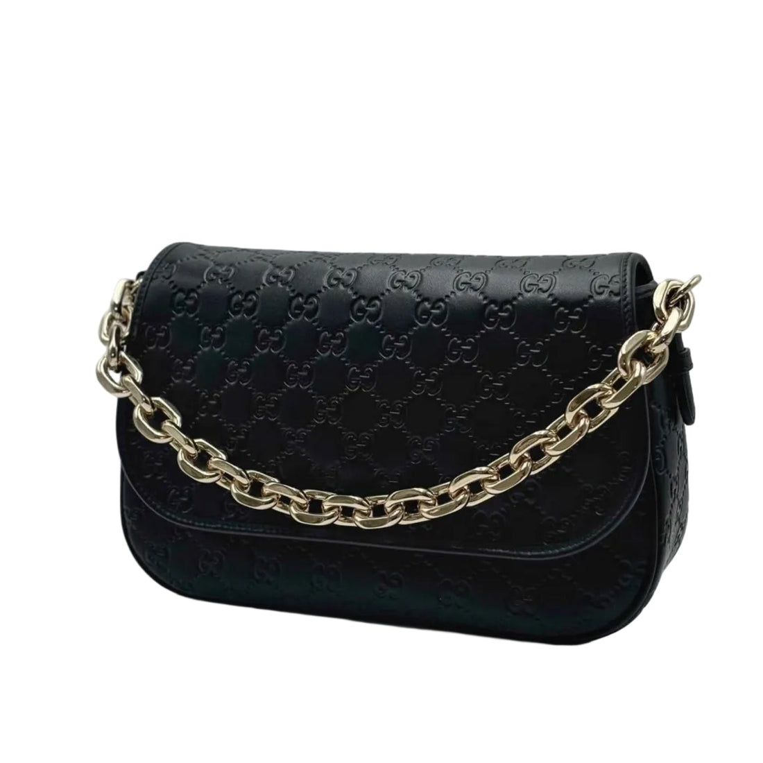 Gucci GG Calfskin Embossed Emblem Arabella Bag Black (26BV87QM)