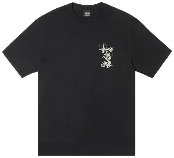 Stussy Double Dragon Tee Pigment Dyed 'Black'
