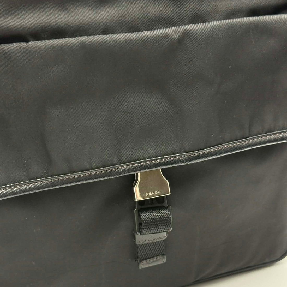 Prada Nylon Shoulder Bag Black (Pre-owned)