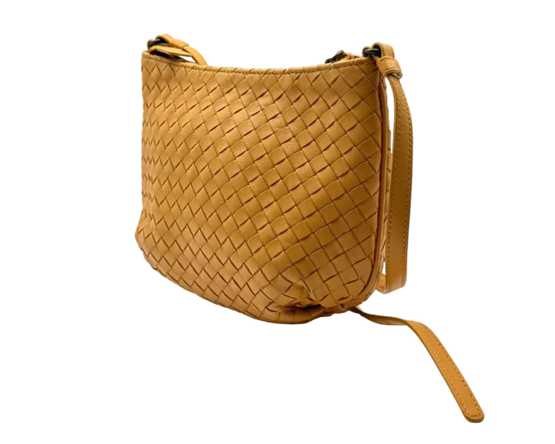 Bottega Veneta Intrecciato Messenger Bag Yellow (Like new) 9GX3G2H