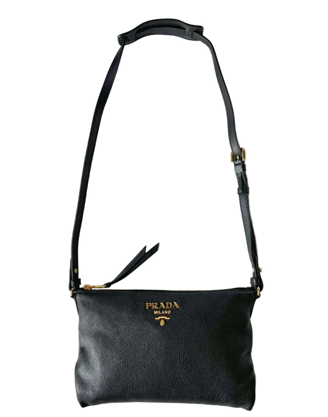 Prada Vitello Daino Crossbody Bag Black (Like new) 2BJXR4B