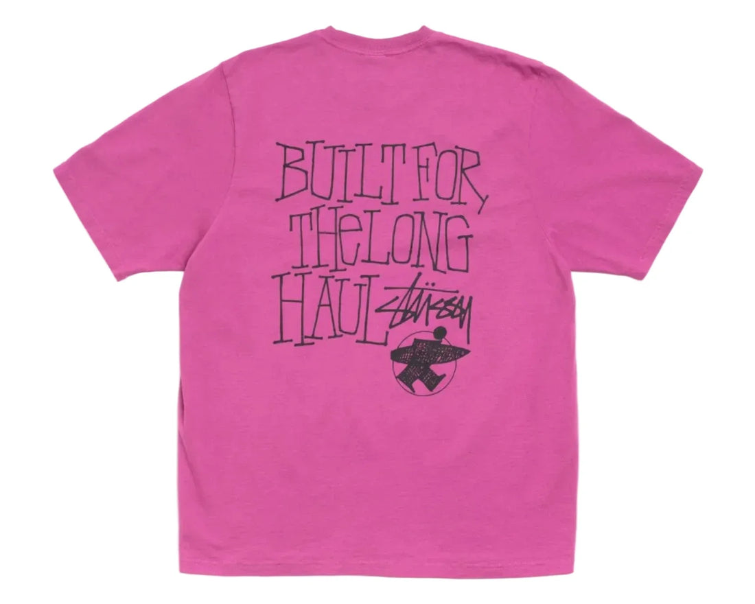 Stussy Long Haul Pig. Dyed Tee Berry