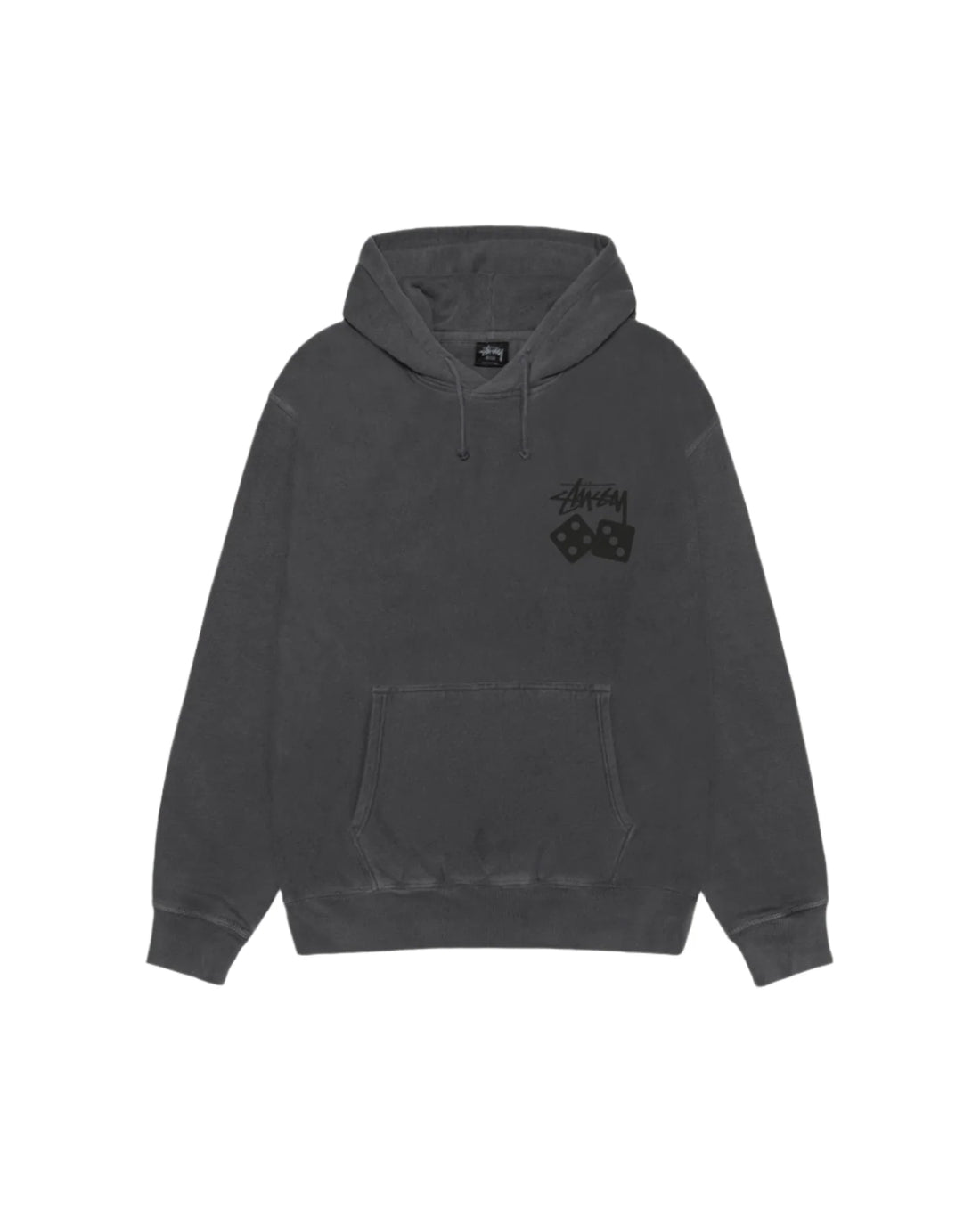 Stussy Dice Hoodie Pigment Dyed Washed Black
