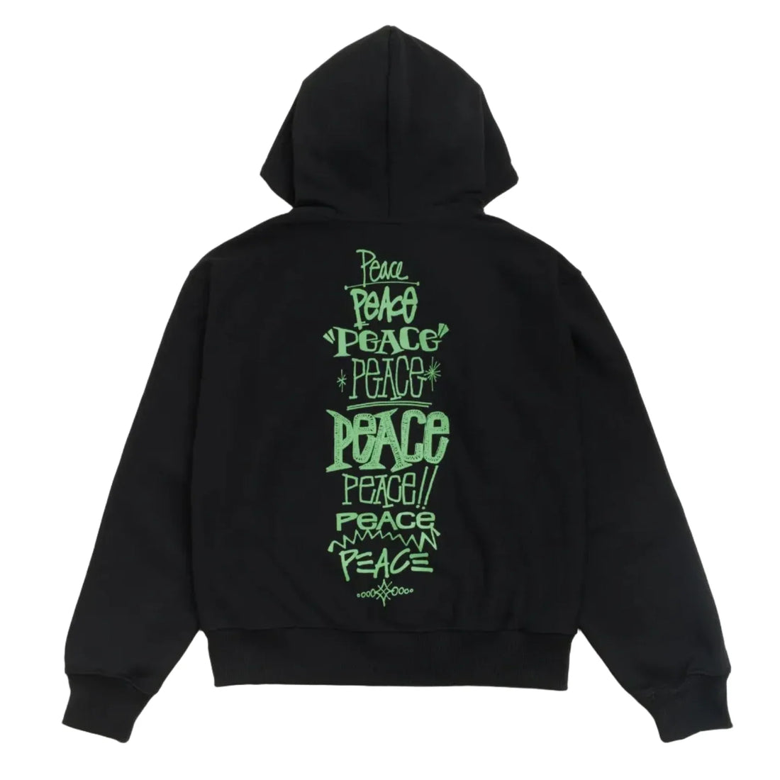 Stussy Peace Increased Zip Hoodie Black